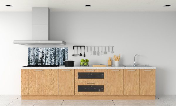 Cooker splashback Birch trees