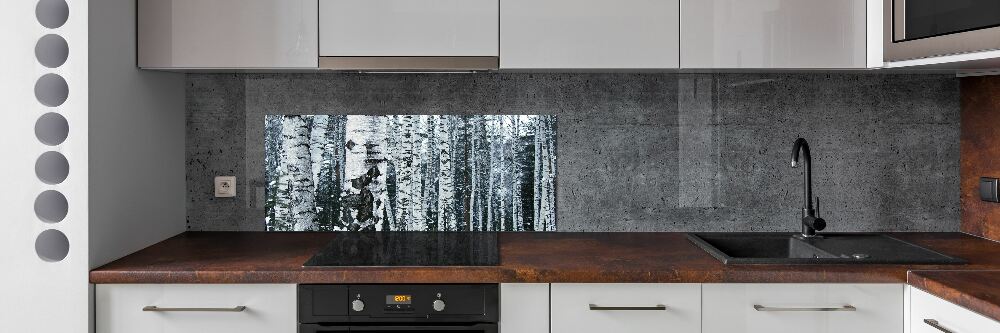 Cooker splashback Birch trees