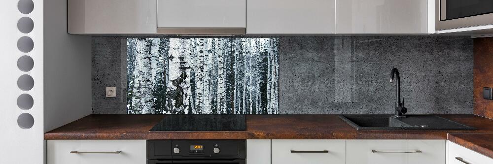 Cooker splashback Birch trees