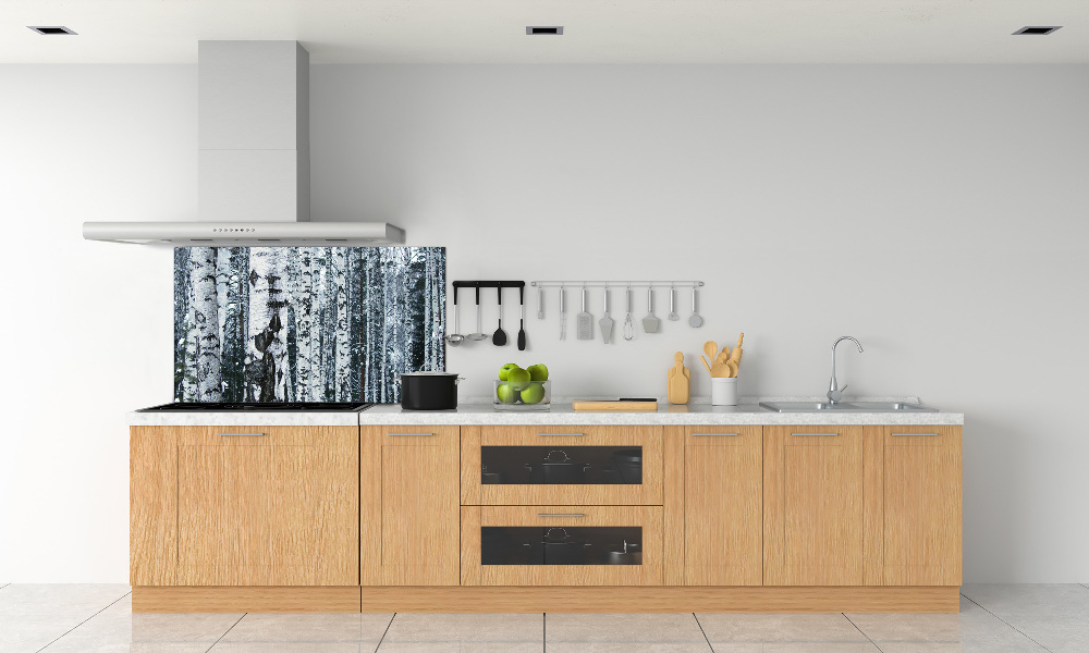 Cooker splashback Birch trees