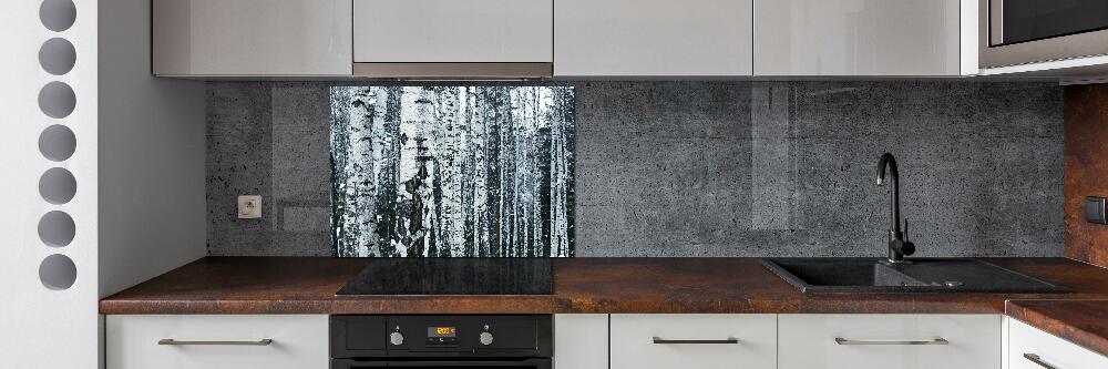 Cooker splashback Birch trees