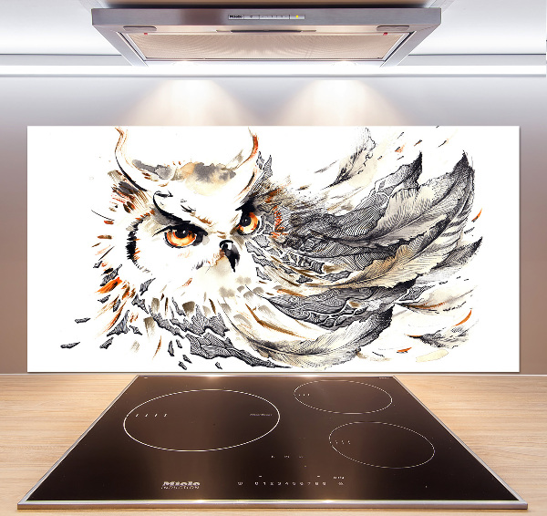 Splashback panel for kitchen Owl