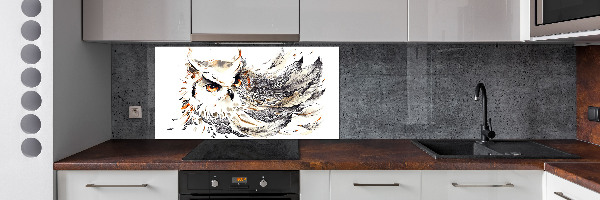 Splashback panel for kitchen Owl