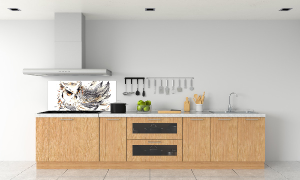 Splashback panel for kitchen Owl