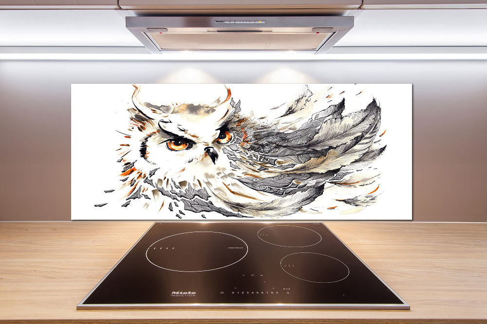 Splashback panel for kitchen Owl