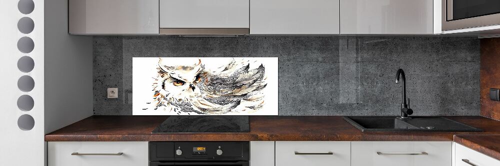 Splashback panel for kitchen Owl