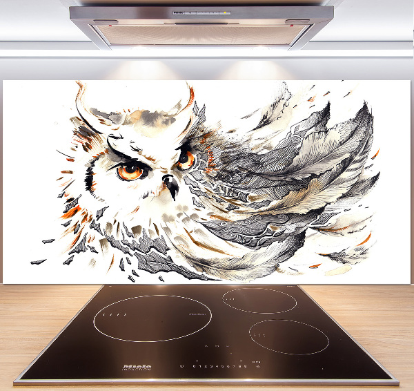 Splashback panel for kitchen Owl