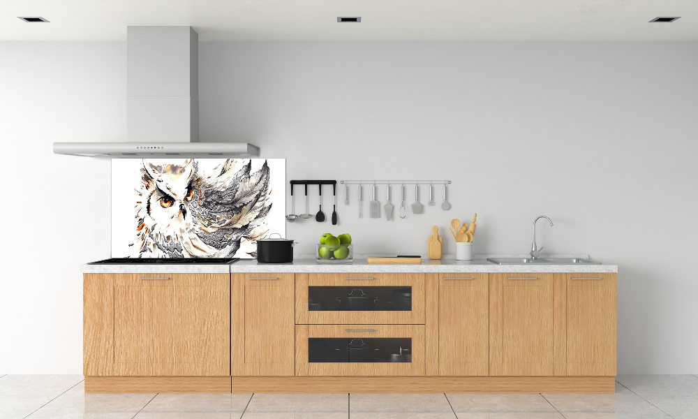 Splashback panel for kitchen Owl