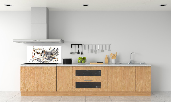 Splashback panel for kitchen Owl