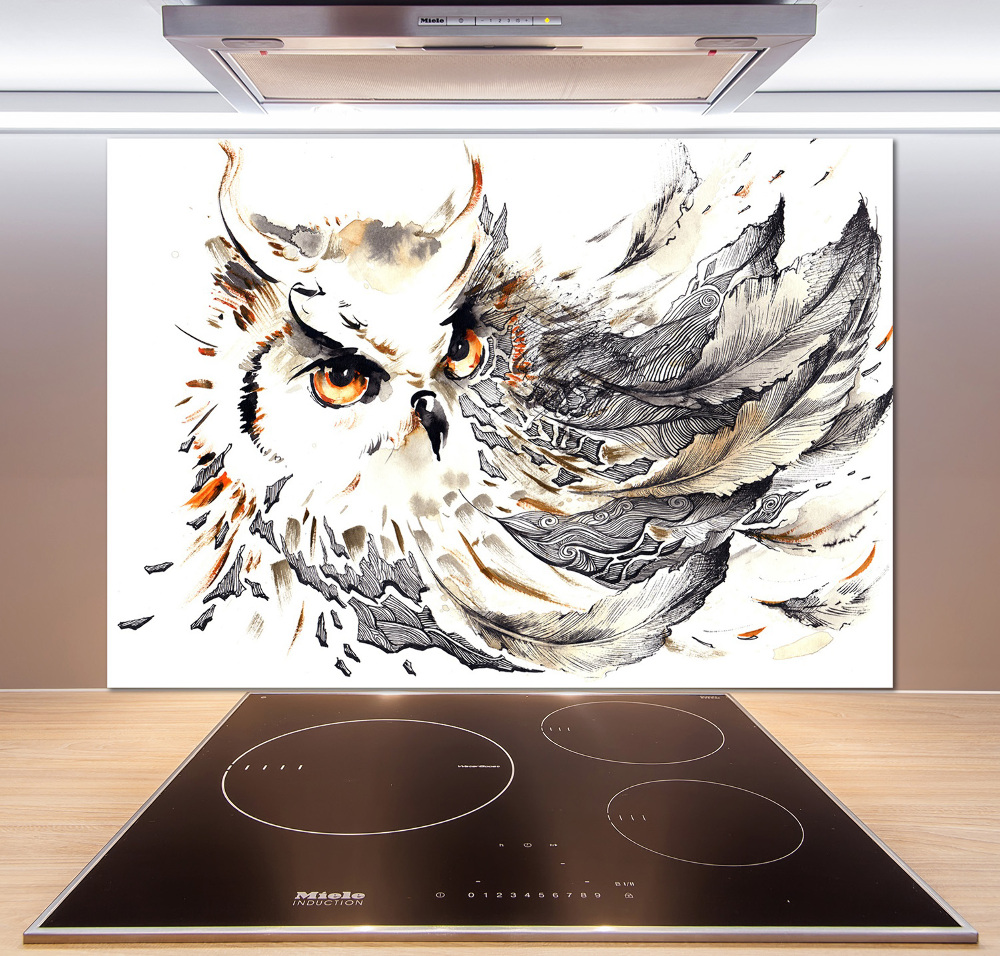 Splashback panel for kitchen Owl