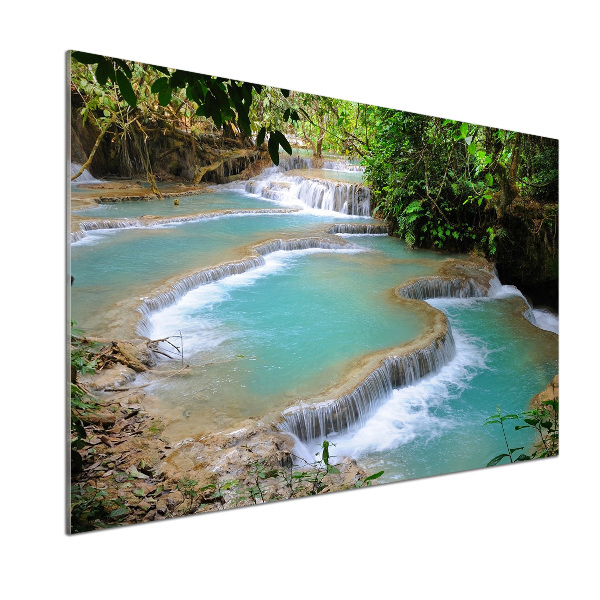 Cooker splashback Waterfall in the forest