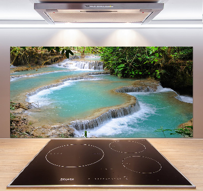 Cooker splashback Waterfall in the forest