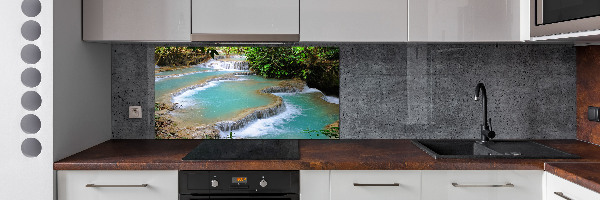 Cooker splashback Waterfall in the forest