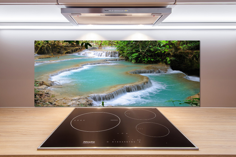 Cooker splashback Waterfall in the forest