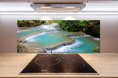 Cooker splashback Waterfall in the forest