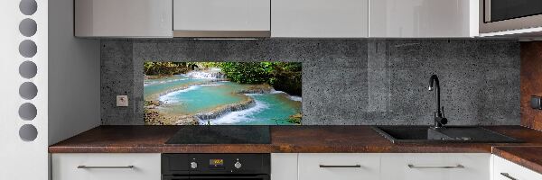 Cooker splashback Waterfall in the forest