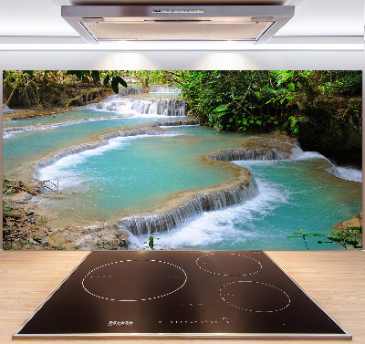 Cooker splashback Waterfall in the forest