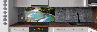 Cooker splashback Waterfall in the forest