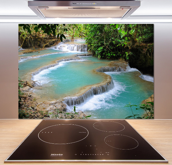 Cooker splashback Waterfall in the forest