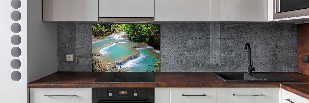 Cooker splashback Waterfall in the forest