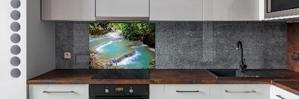 Cooker splashback Waterfall in the forest