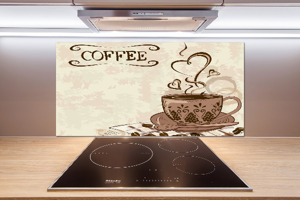 Cooker splashback Aromatic coffee