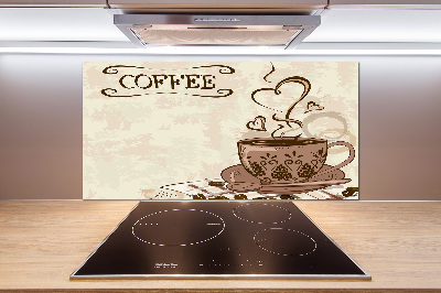 Cooker splashback Aromatic coffee