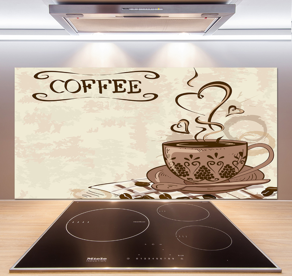 Cooker splashback Aromatic coffee