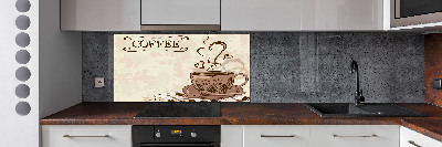 Cooker splashback Aromatic coffee