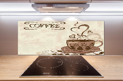 Cooker splashback Aromatic coffee