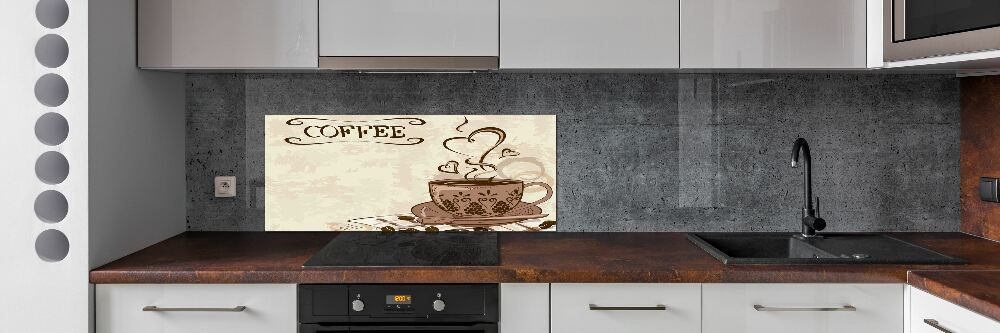 Cooker splashback Aromatic coffee