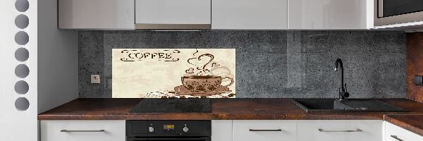 Cooker splashback Aromatic coffee