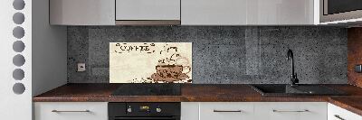 Cooker splashback Aromatic coffee