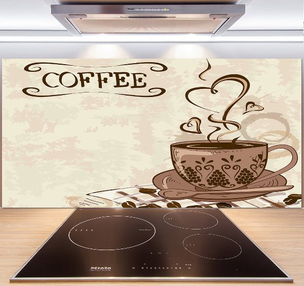 Cooker splashback Aromatic coffee