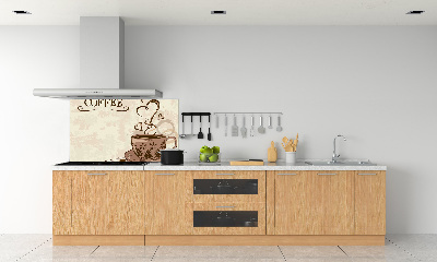 Cooker splashback Aromatic coffee