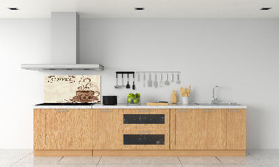 Cooker splashback Aromatic coffee