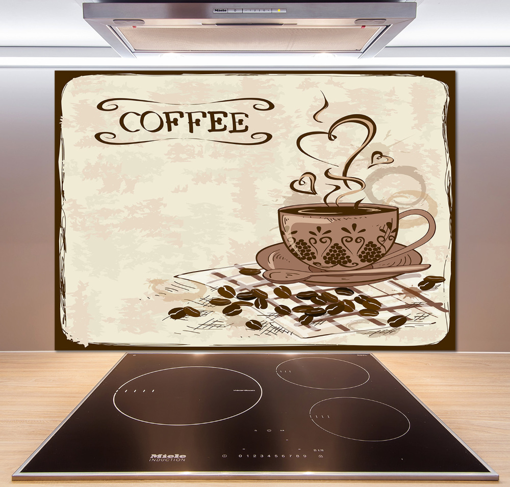 Cooker splashback Aromatic coffee