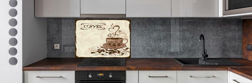 Cooker splashback Aromatic coffee