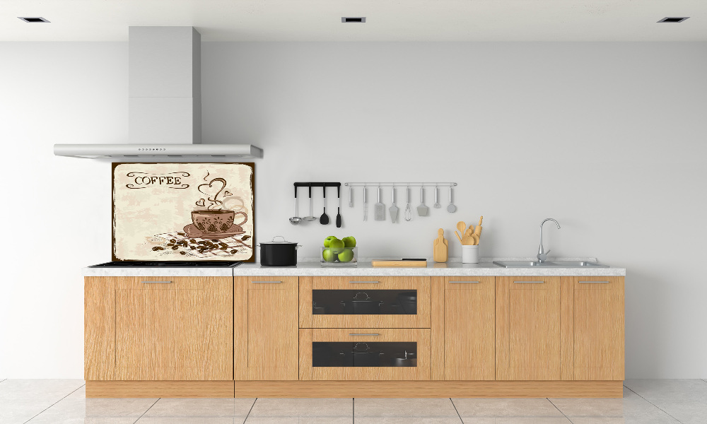 Cooker splashback Aromatic coffee