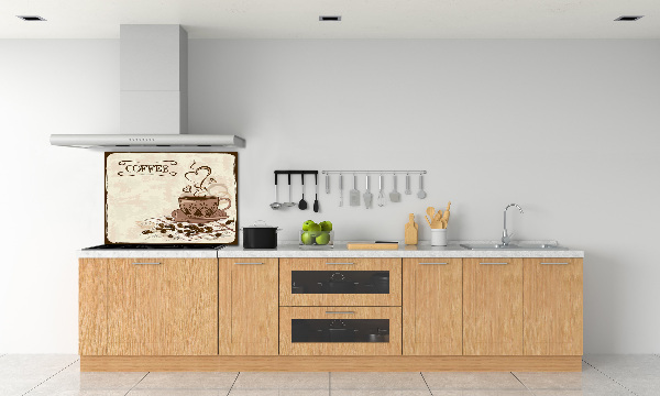 Cooker splashback Aromatic coffee