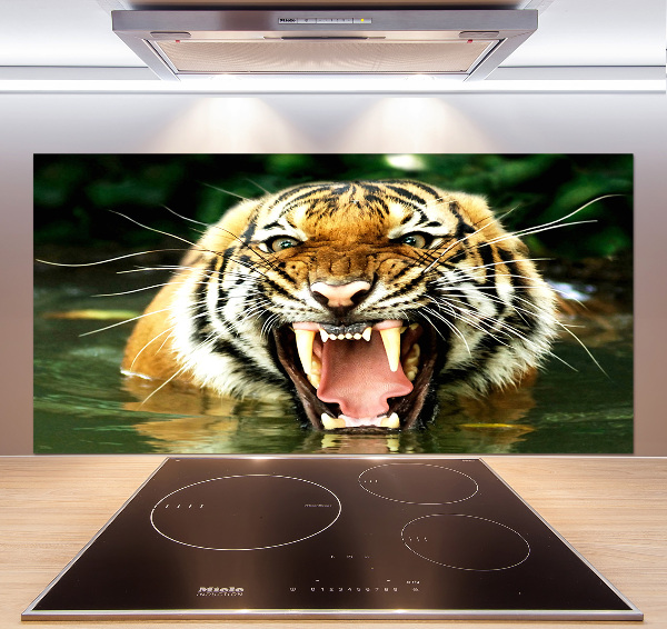 Kitchen wall panels Roaring tiger