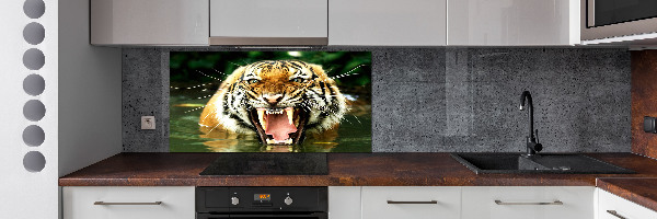 Kitchen wall panels Roaring tiger