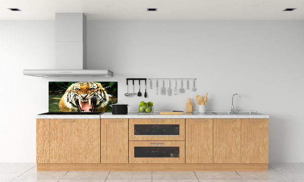 Kitchen wall panels Roaring tiger