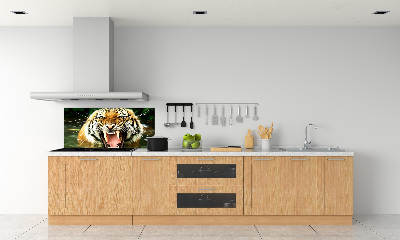 Kitchen wall panels Roaring tiger