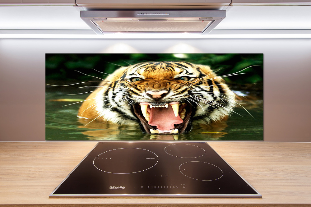 Kitchen wall panels Roaring tiger