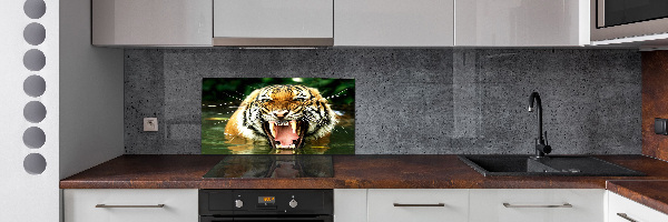 Kitchen wall panels Roaring tiger