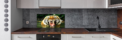 Kitchen wall panels Roaring tiger