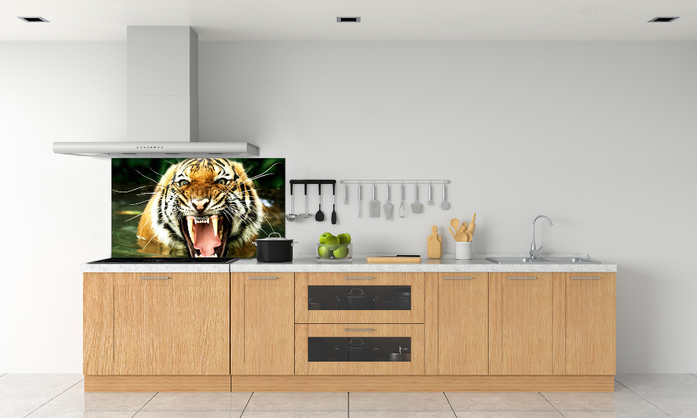 Kitchen wall panels Roaring tiger