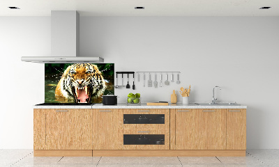 Kitchen wall panels Roaring tiger