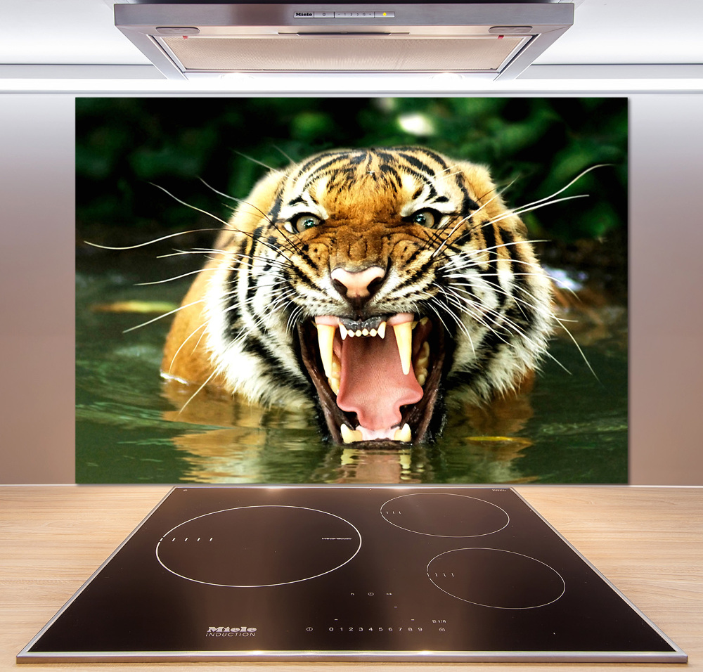 Kitchen wall panels Roaring tiger